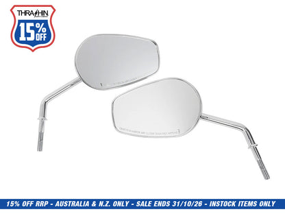 Billet Mini Mirrors Smooth - Chrome