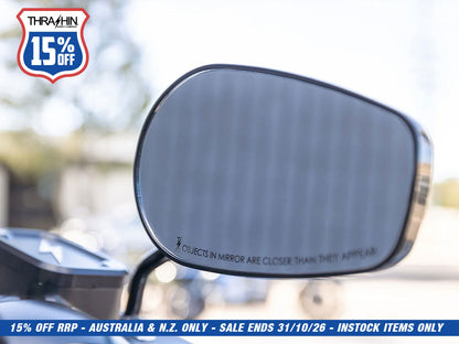Billet Mini Mirrors Flame - Black