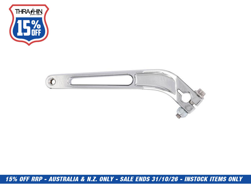 Billet Shift Lever - Chrome. Fits Dyna 1991-2017 with Mid Controls & 2018up Softail with OEM Forward Controls