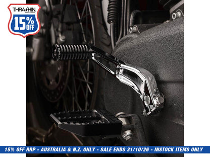 Billet Shift Lever - Chrome. Fits Dyna 1991-2017 with Mid Controls & 2018up Softail with OEM Forward Controls