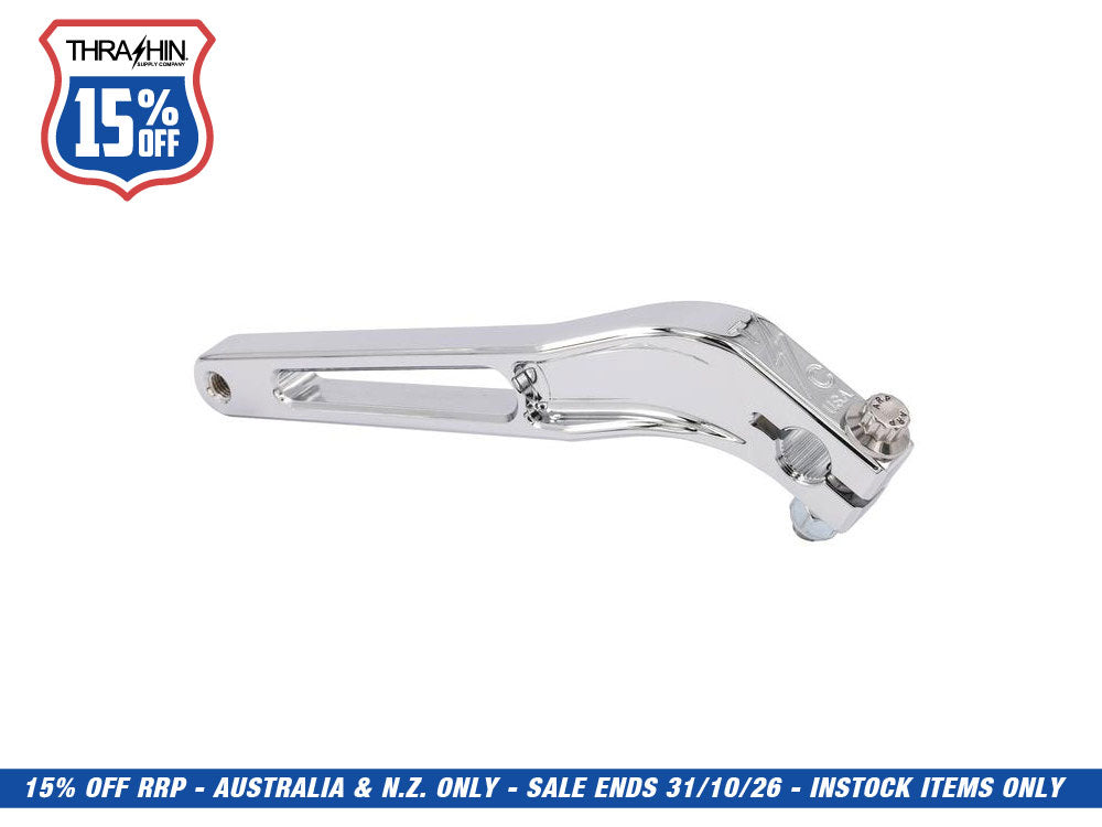 Billet Shift Lever - Chrome. Fits Dyna 1991-2017 with Mid Controls & 2018up Softail with OEM Forward Controls