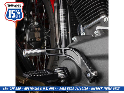 Billet Shift Lever - Black. Fits Softail 2018up with Mid Controls