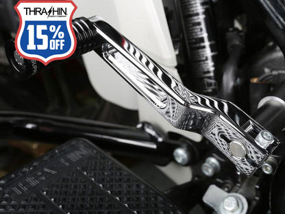 Billet Shift Lever - Chrome. Stock Length. Fits Touring 1983up, Trike 2008up, FXR 1982-1994 & FL Softail 1986-2017.