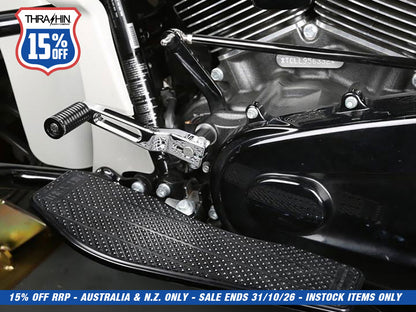 Billet Shift Lever - Chrome. 1in. Shorter Length. Fits Touring 1983up, Trike 2008up, FXR 1982-1994 & FL Softail 1986-2017.