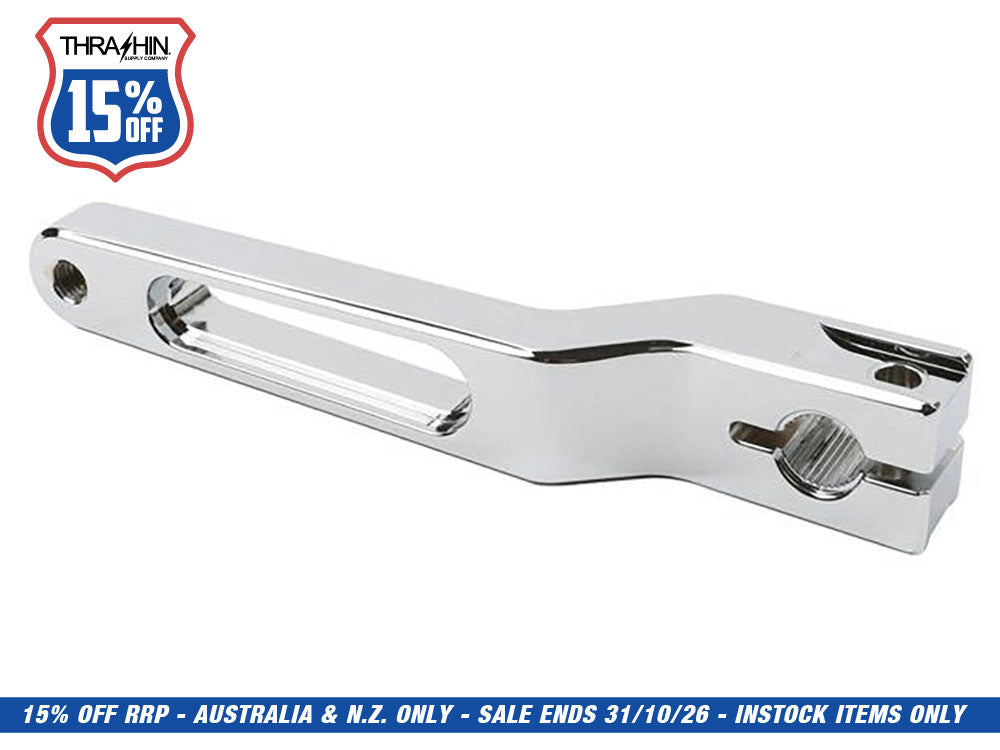 Billet Shift Lever - Chrome. 1in. Shorter Length. Fits Touring 1983up, Trike 2008up, FXR 1982-1994 & FL Softail 1986-2017.