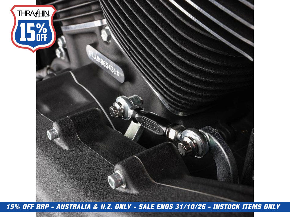 Mid Control Shift Linkage Rod - Black Anodized. Fits Dyna 1991-2017, FXR 1982-1994 & Softail 2018up with Mid Controls