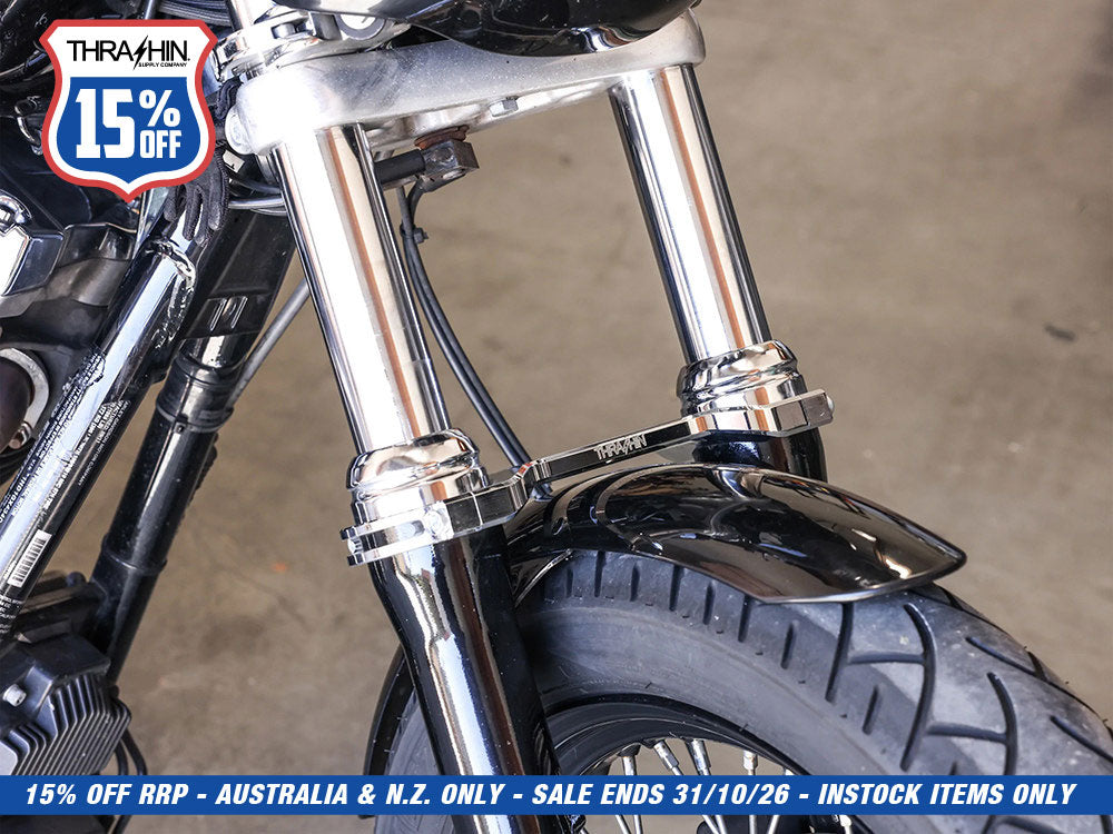 Billet Fork Brace - Black. Fits 49mm Dyna Mid-Glide 2006-2017.