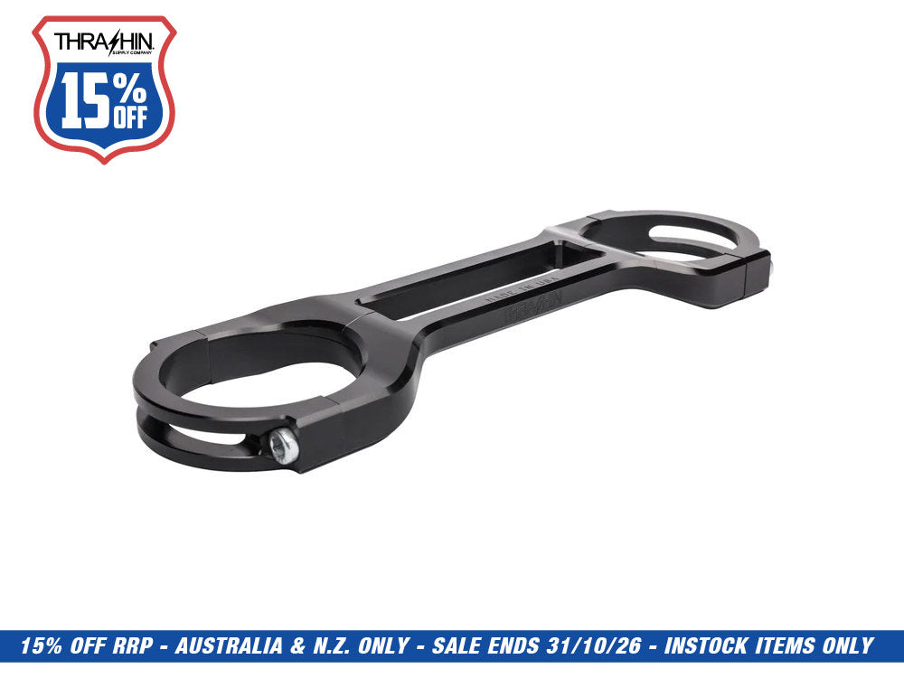 Billet Fork Brace - Black. Fits 49mm Dyna Mid-Glide 2006-2017.