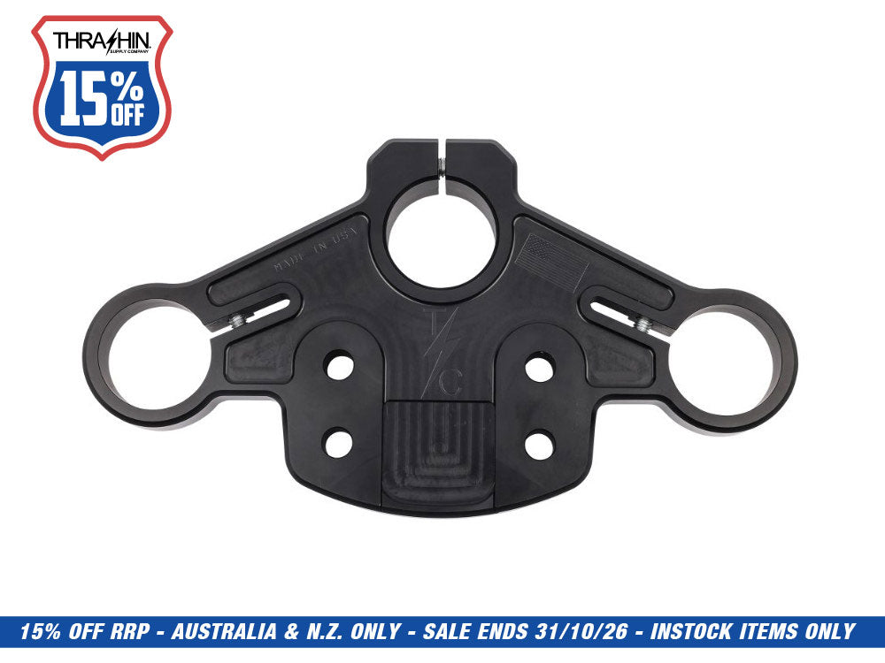Billet Top Triple Tree - Black. Fits Road Glide 2015-2023