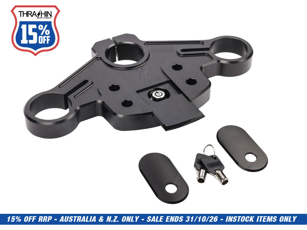 Billet Top Triple Tree - Black. Fits Road Glide 2015-2023