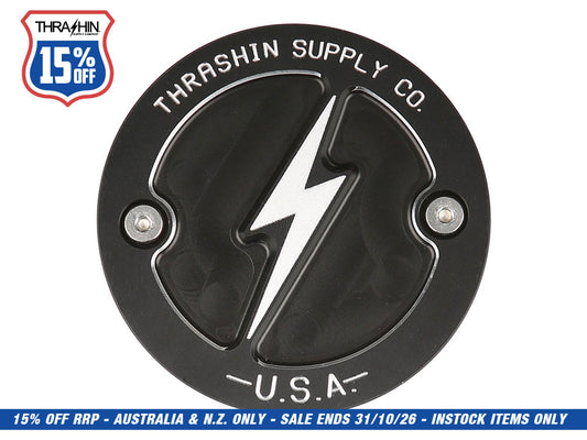 Dished Points Cover - Black. Fits Softail 2018-2024 & Most Touring 2017-2024