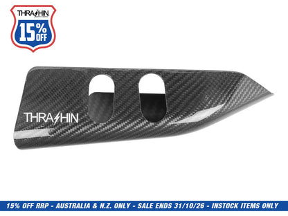 Air Scoop Coil Cover - Gloss Carbon. Fits Softails 2018up & Touring 2024up.