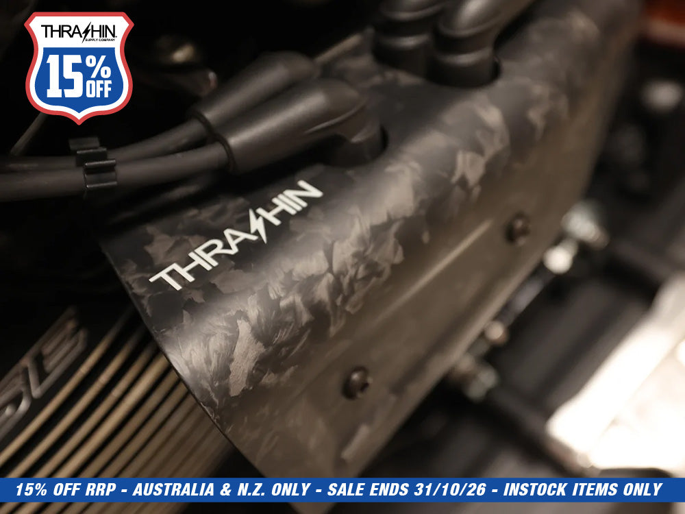 Air Scoop Coil Cover - Forged Carbon. Fits Softails 2018up & Touring 2024up.