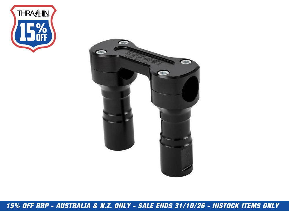 4in. Hole Shot Risers - Black. Fits 1in. Handlebar