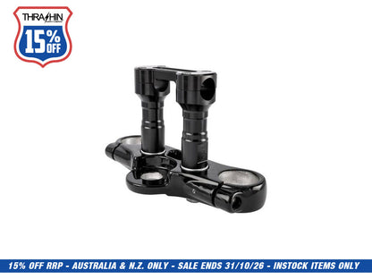 4in. Hole Shot Risers - Black. Fits 1in. Handlebar