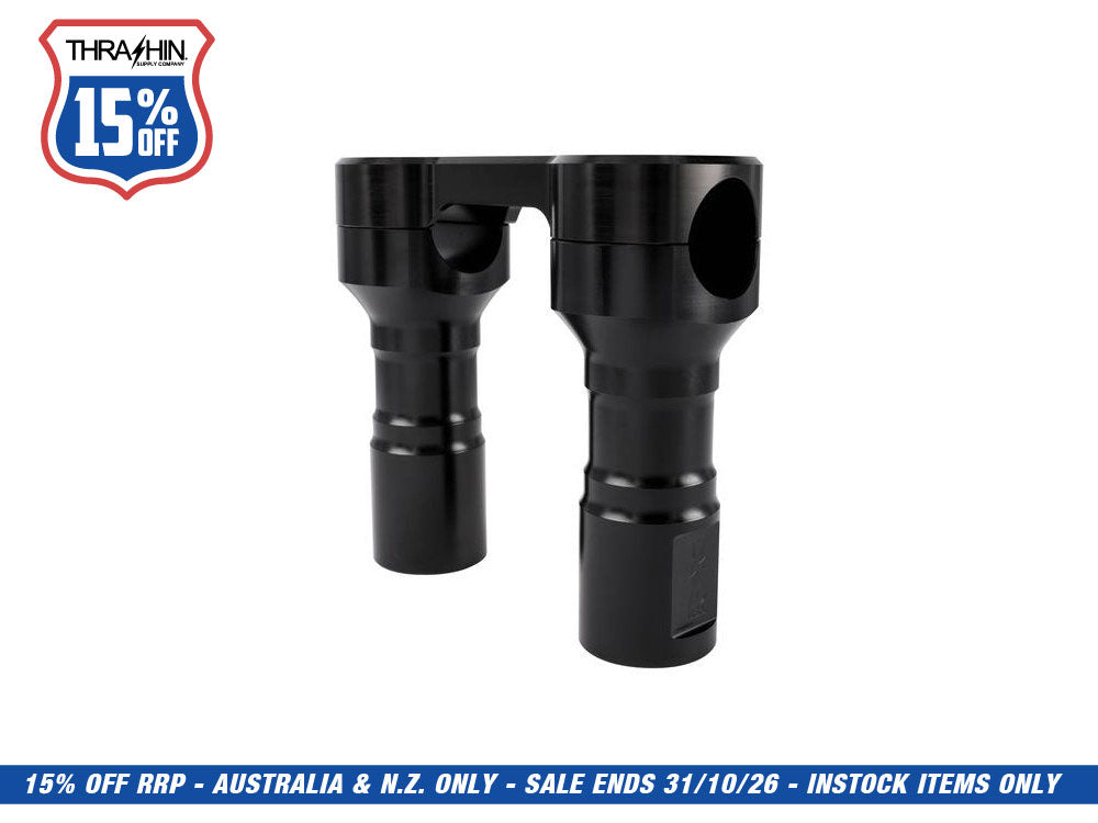 4in. Hole Shot Risers - Black. Fits 1in. Handlebar