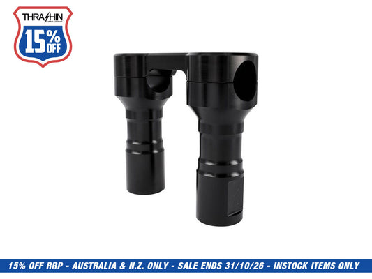 4in. Hole Shot Risers - Black. Fits 1in. Handlebar
