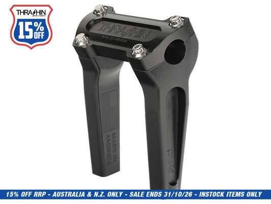 6in. Straight Thrashin Risers - Black. Fits 1in. Handlebar