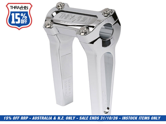 6in. Straight Thrashin Risers - Chrome. Fits 1in. Handlebar