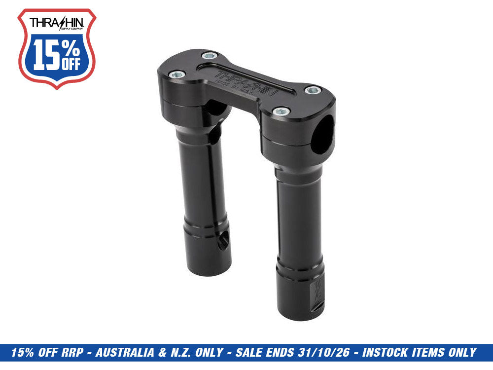 6in. Hole Shot Risers - Black. Fits 1in. Handlebar