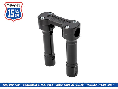 6in. Hole Shot Risers - Black. Fits 1in. Handlebar