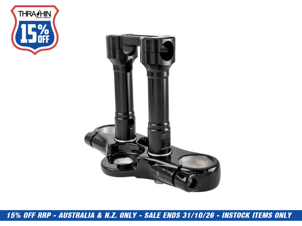 6in. Hole Shot Risers - Black. Fits 1in. Handlebar