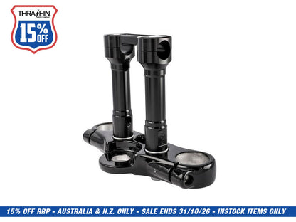 6in. Hole Shot Risers - Black. Fits 1in. Handlebar