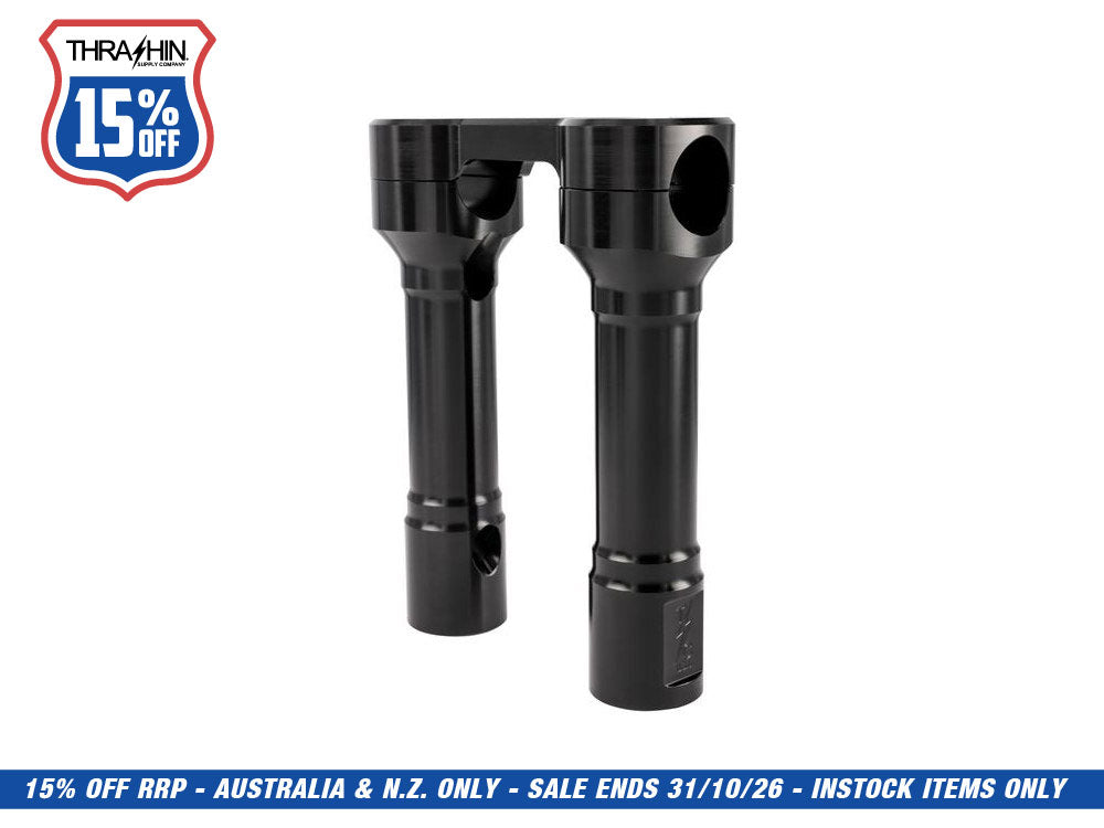 6in. Hole Shot Risers - Black. Fits 1in. Handlebar