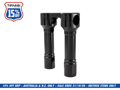 6in. Hole Shot Risers - Black. Fits 1in. Handlebar