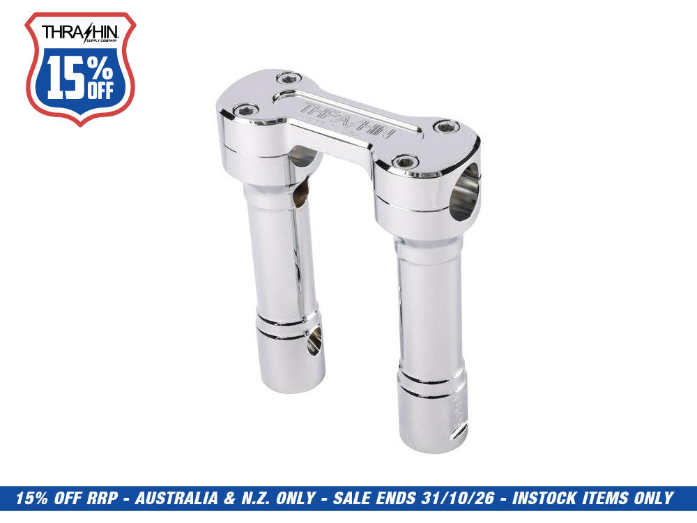 6in. Hole Shot Risers - Chrome. Fits 1in. Handlebar