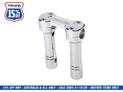 6in. Hole Shot Risers - Chrome. Fits 1in. Handlebar