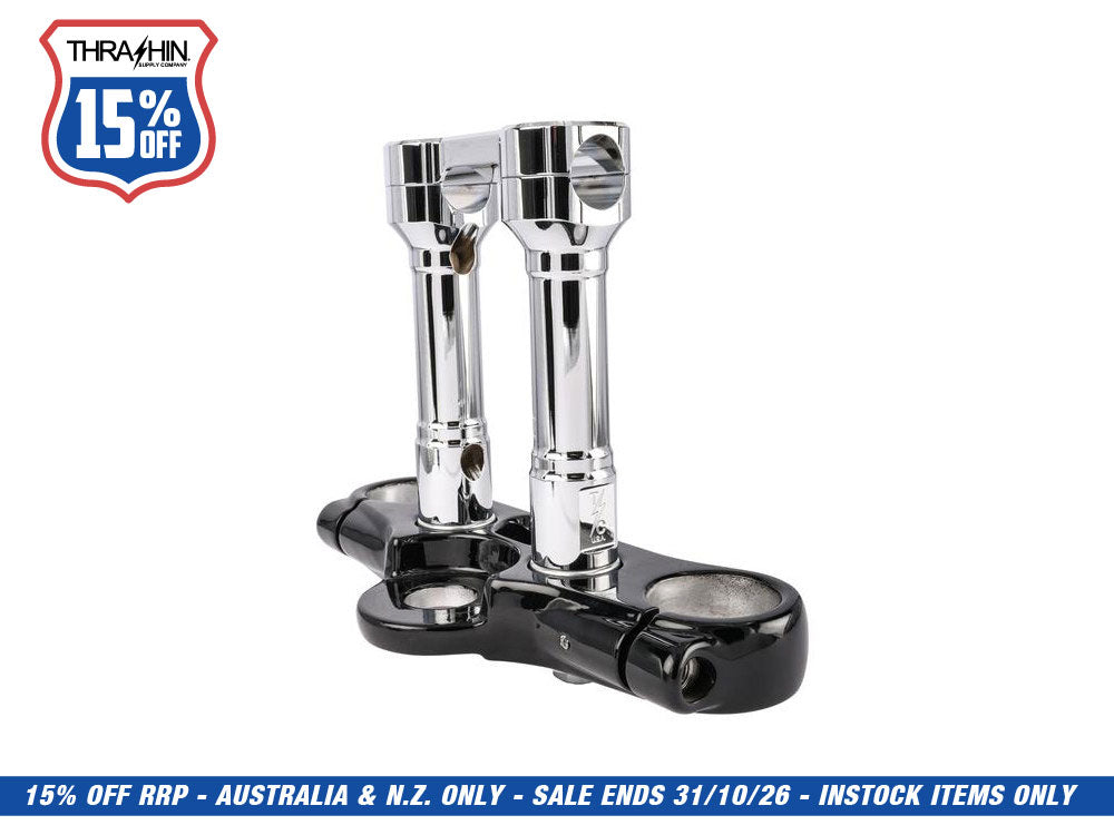 6in. Hole Shot Risers - Chrome. Fits 1in. Handlebar
