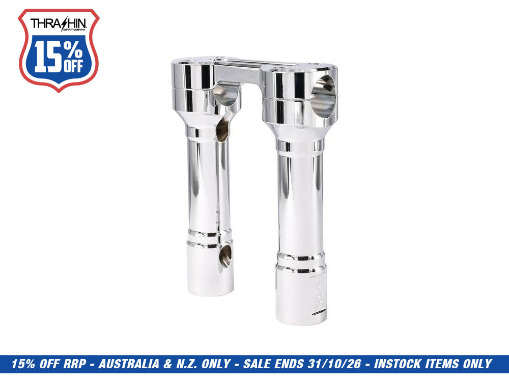 6in. Hole Shot Risers - Chrome. Fits 1in. Handlebar