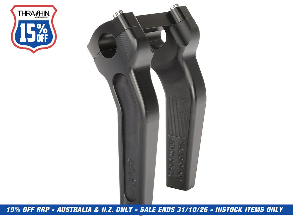 6.5in. Pull Back Thrashin Risers - Black. Fits 1in. Handlebar