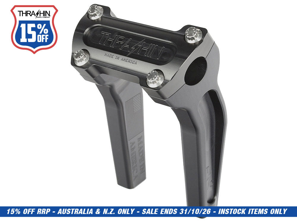 6.5in. Pull Back Thrashin Risers - Black. Fits 1in. Handlebar