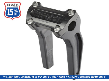 6.5in. Pull Back Thrashin Risers - Black. Fits 1in. Handlebar