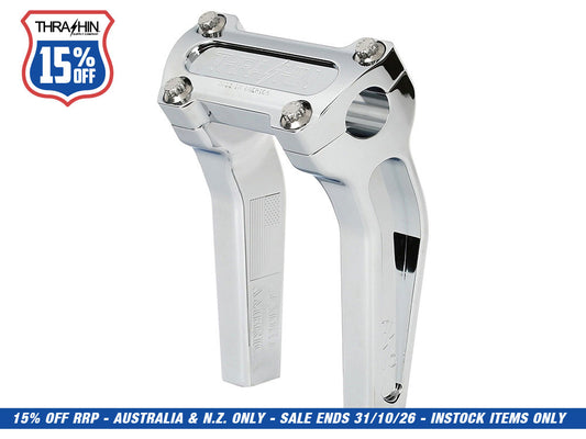 6.5in. Pull Back Thrashin Risers - Chrome. Fits 1in. Handlebar