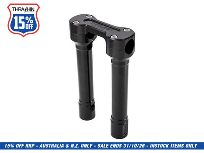 8in. Hole Shot Risers - Black. Fits 1in. Handlebar