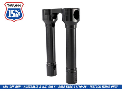 8in. Hole Shot Risers - Black. Fits 1in. Handlebar