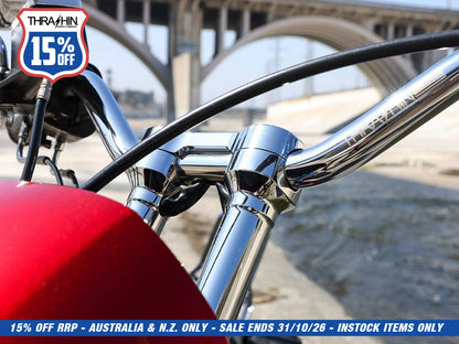 8in. Hole Shot Risers - Chrome. Fits 1in. Handlebar