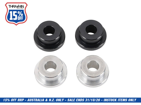 Solid Handlebar Mount Kit - Black & Raw. Fits Big Twin 1973-2017 & Sportster 1973-2003