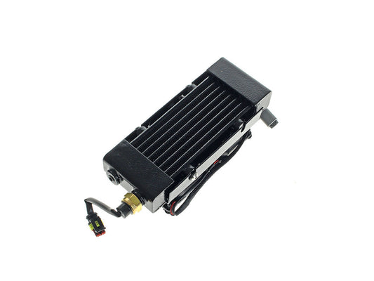 Fan Assisted Side Mount Oil Cooler Kit - Naked. Fits Softail 2018up with Harley-Davidson Branded Engine Guards