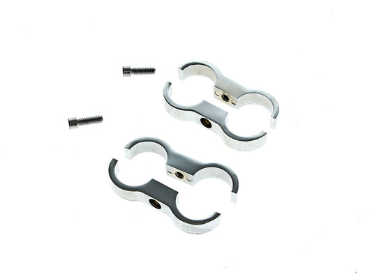 Oil Cooler Standoff Clamps - Chrome. Fits 1-1/8in. Frame