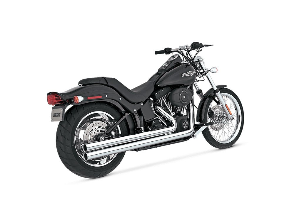 Big Shots Long Exhaust - Chrome. Fits Softail 1986-2017 Non-240 Tyre Models