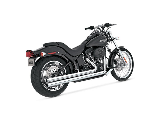 Big Shots Long Exhaust - Chrome. Fits Softail 1986-2017 Non-240 Tyre Models
