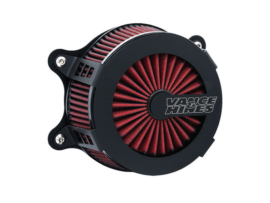 VO2 Cage Fighter Air Cleaner Kit - Black. Fits Touring 2017-2024 & Softail 2018-2024