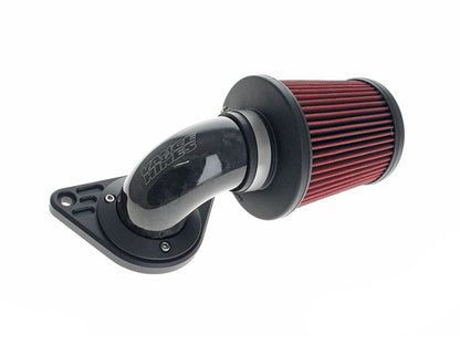 90deg VO2 Falcon XL Air Cleaner Kit - Gloss Forged Carbon Fiber. Fits Softail 2000-2015, Dyna 1999-2017, Touring 1999-2007 with CV Carb or Cable Operated Delphi EFI