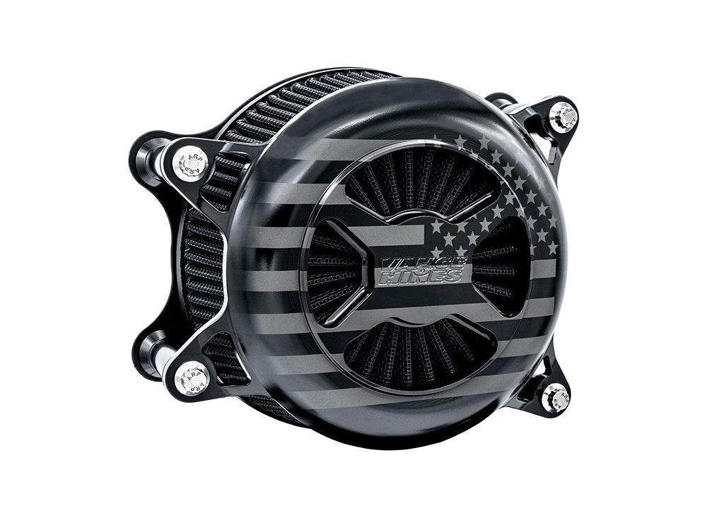 VO2 America Air Cleaner Kit - Black. Fits Softail 2000-2015, Dyna 1999-2017, Touring 1999-2007 with CV Carb or Cable Operated Delphi EFI