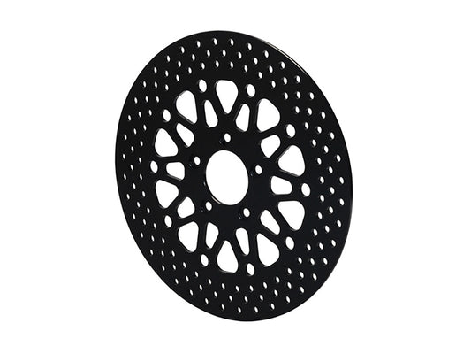 11.5in. Front Disc Rotor - Black Stainless Steel. Fits Big Twin 2000-2014 & Sportster 2000-2013.