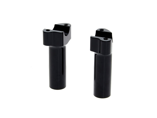 4-1/2in. Tall Risers with 1-1/4in. Thick Base - Gloss Black. Fits 1in. Handlebar.